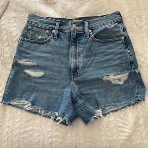 Madewell Momjean High Rise Denim Shorts